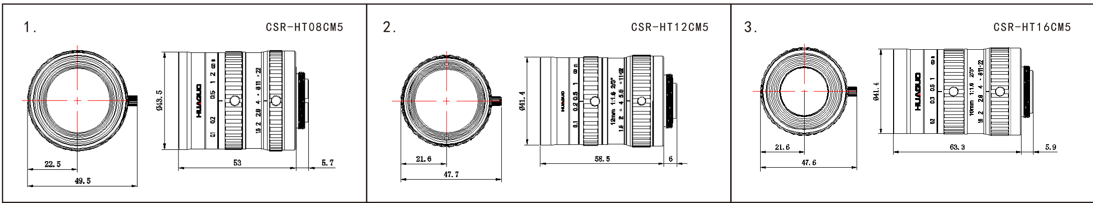 500萬(wàn)CCTV定焦鏡頭尺寸圖 500萬(wàn)CCTV定焦鏡頭尺寸圖